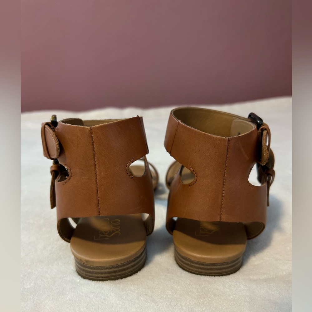 Franco Sarto sandals size 8 womens Glinda Camelot LE brown summer gladiator shoe - Picture 5 of 9